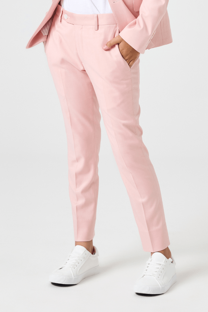 Bowie Stretch Chino Pants for Men - Comfortable Slim Fit Pink Casual Trousers | Perfect for Office, Business Casual & Everyday Wear