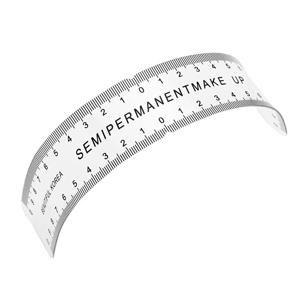 Allayu Eyebrow Ruler - Reusable Plastic Stencil for Precise Eyebrow Shaping & Permanent Makeup | Portable Measuring Tool for Perfect Eyebrow Design | Great for Salon, Home Use & Professional Makeup Artists