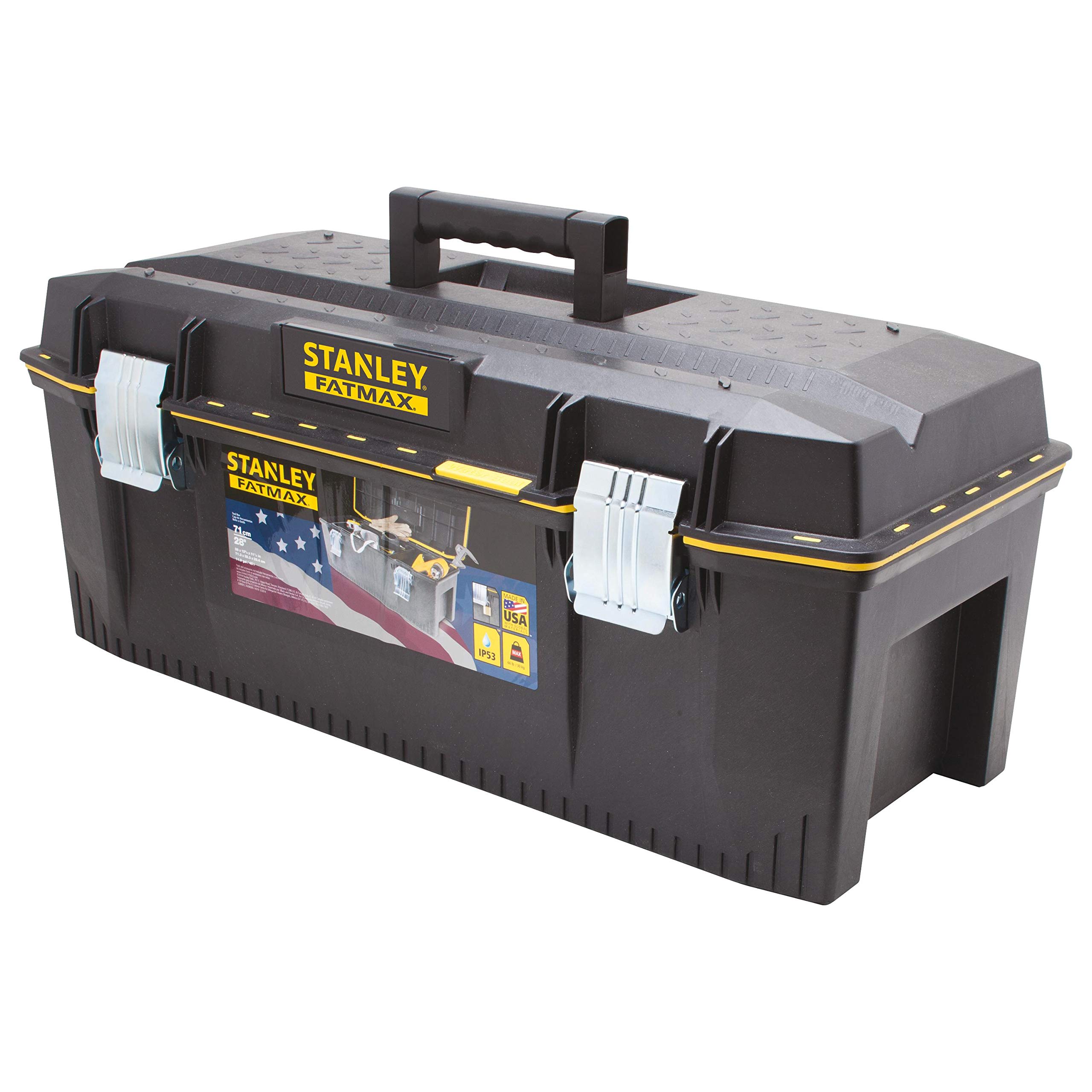 STANLEY 28-Inch Structural Foam Tool Box (028001L) - Heavy Duty Storage for Mechanics, Contractors & DIY Projects - Perfect for Garage, Workshop & Job Site Organization