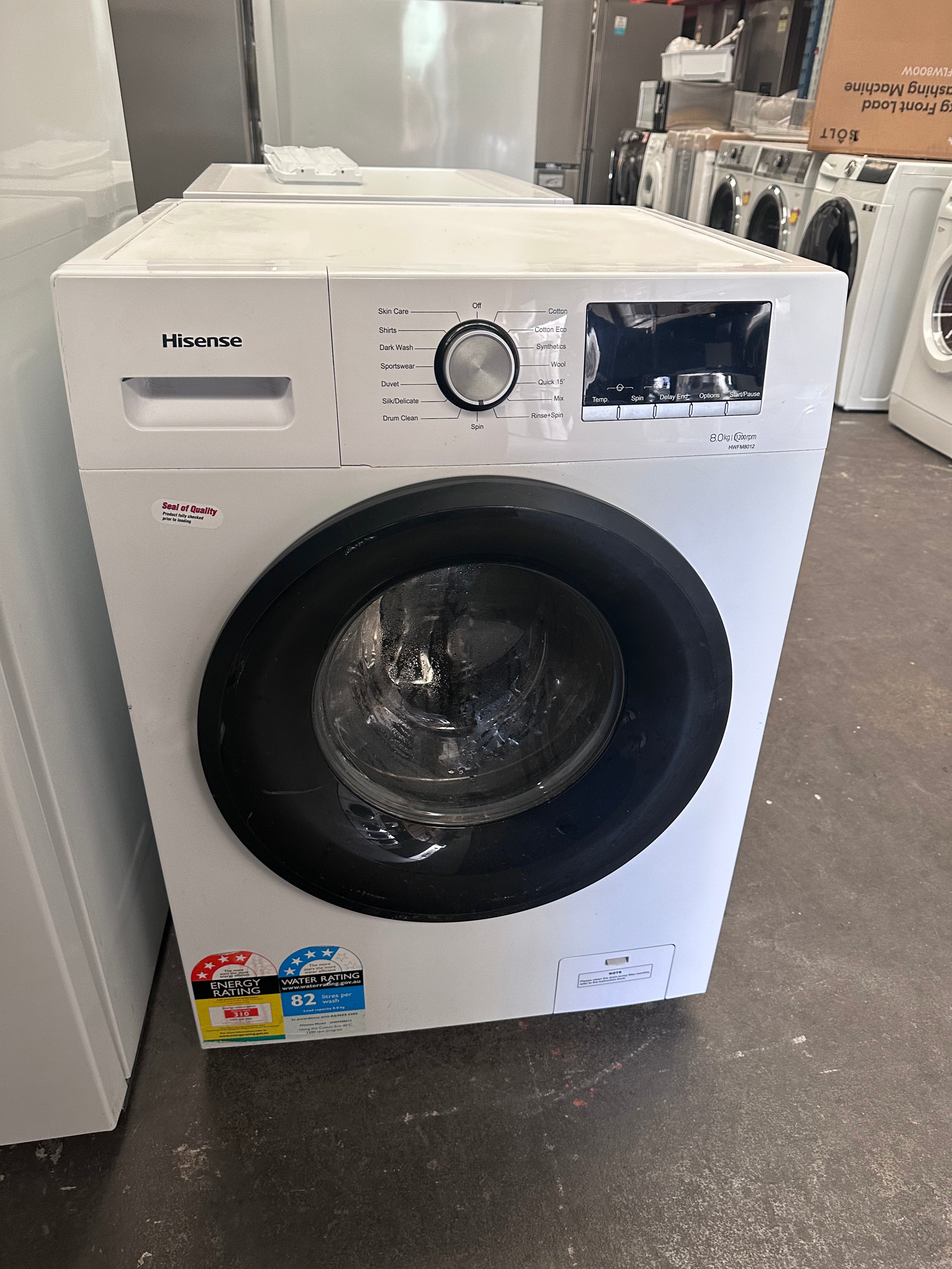 Hisense 8kg Front Load Washing Machine - Energy Efficient, Quiet Operation [Certified Refurbished] - Perfect for Apartments & Small Laundry Rooms
