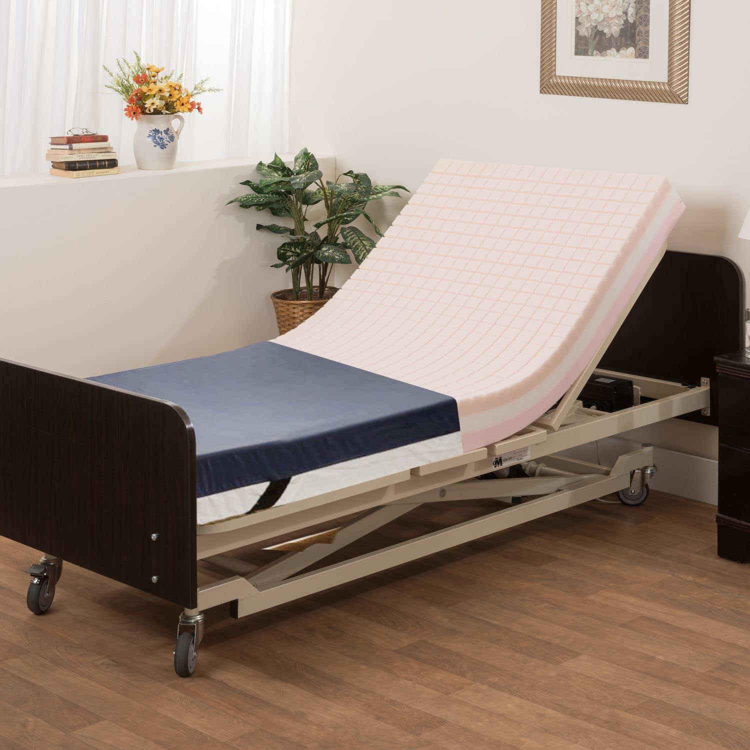 Medacure 3-Layer Visco Elastic Memory Foam Hospital Bed Mattress - Pressure Redistribution for Comfort & Support - 84