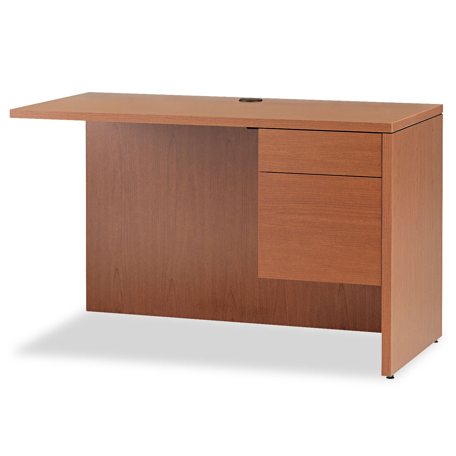 10500 Series L-Shaped Workstation with Return, 3/4 Height Right Pedestal, 48