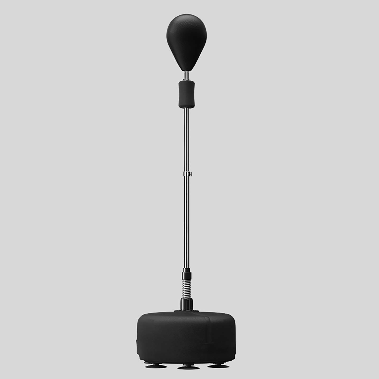 Adjustable Height 120-160cm DMB Punching Bag with Stand - 6 Suction Cups, PU Leather Boxing Bag for Teens, Adults & Kids (Black) - Perfect for Home Gym, Boxing Training & Fitness Workouts