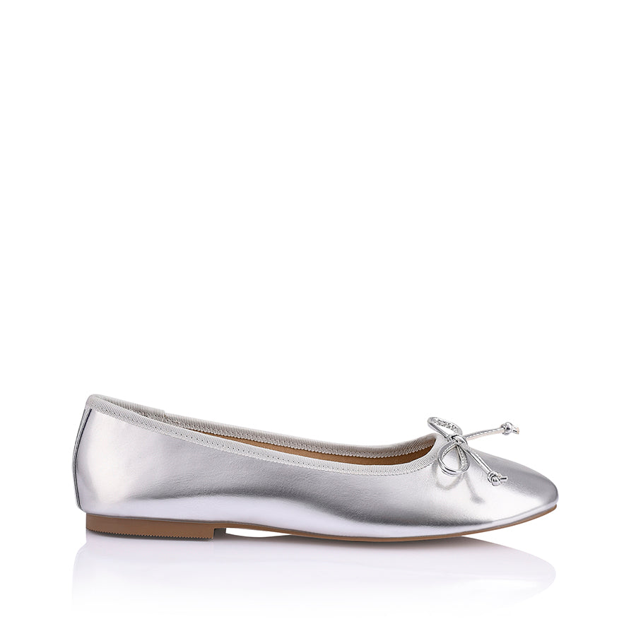 Elegant Silver Ballerina Ballet Flats for Women - Comfortable & Stylish Dance Shoes for Ballet, Parties, and Everyday Wear