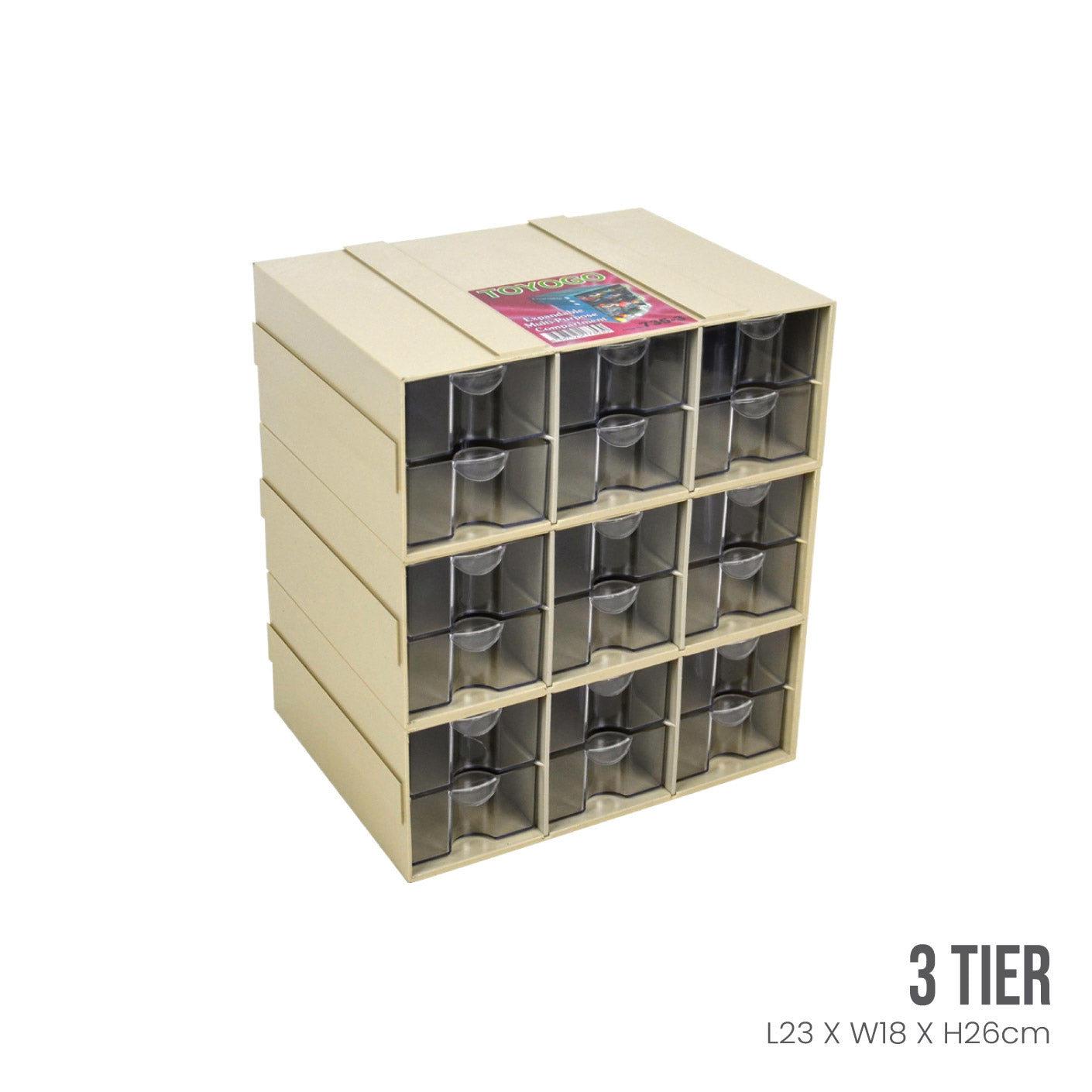 18S Compartment Drawer Organizer (735 3) - Perfect for Office, Craft Room & Garage Storage Solutions