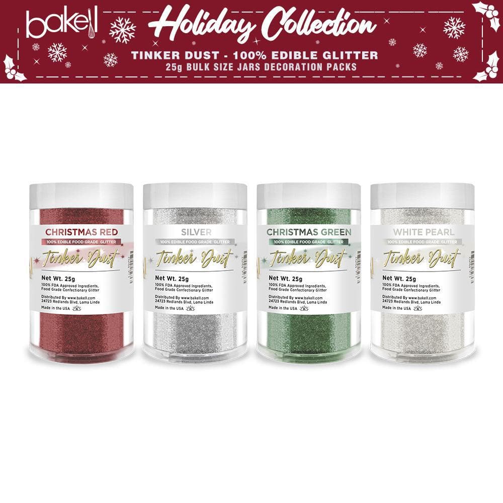 Christmas Collection Tinker Dust Combo Pack B (4 PC SET) 25 Gram Jar - Perfect for Holiday Crafts, DIY Projects & Festive Decorations