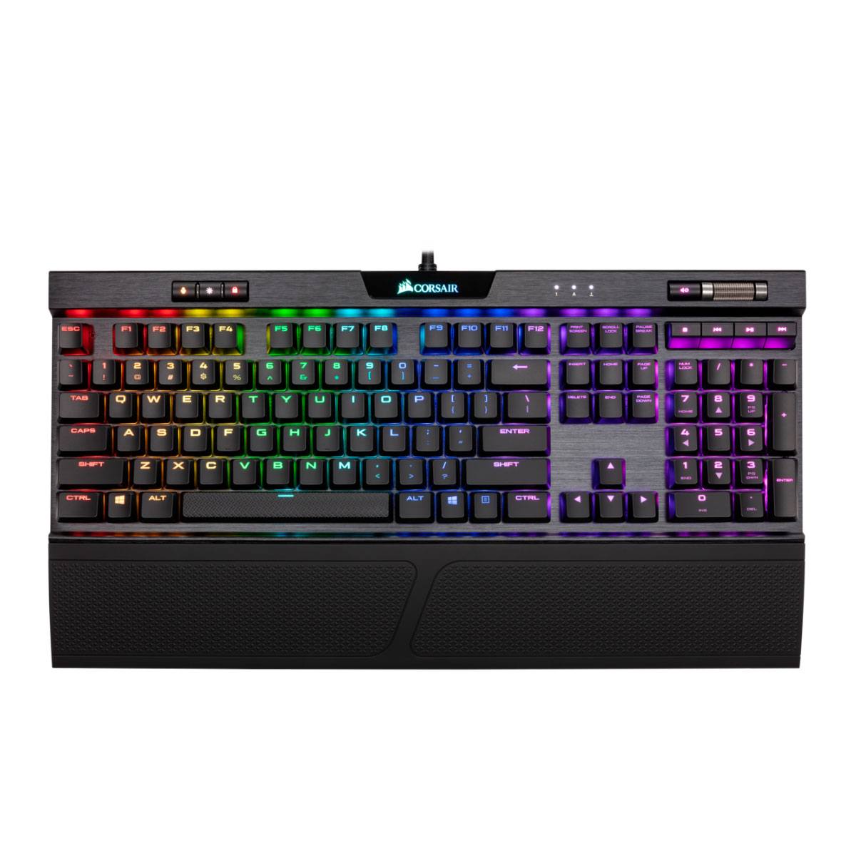 Corsair K70 RGB MK.2 Low Profile RAPIDFIRE Mechanical Gaming Keyboard with Cherry MX Low Profile Speed Switches - Perfect for Esports, Typing & Office Work