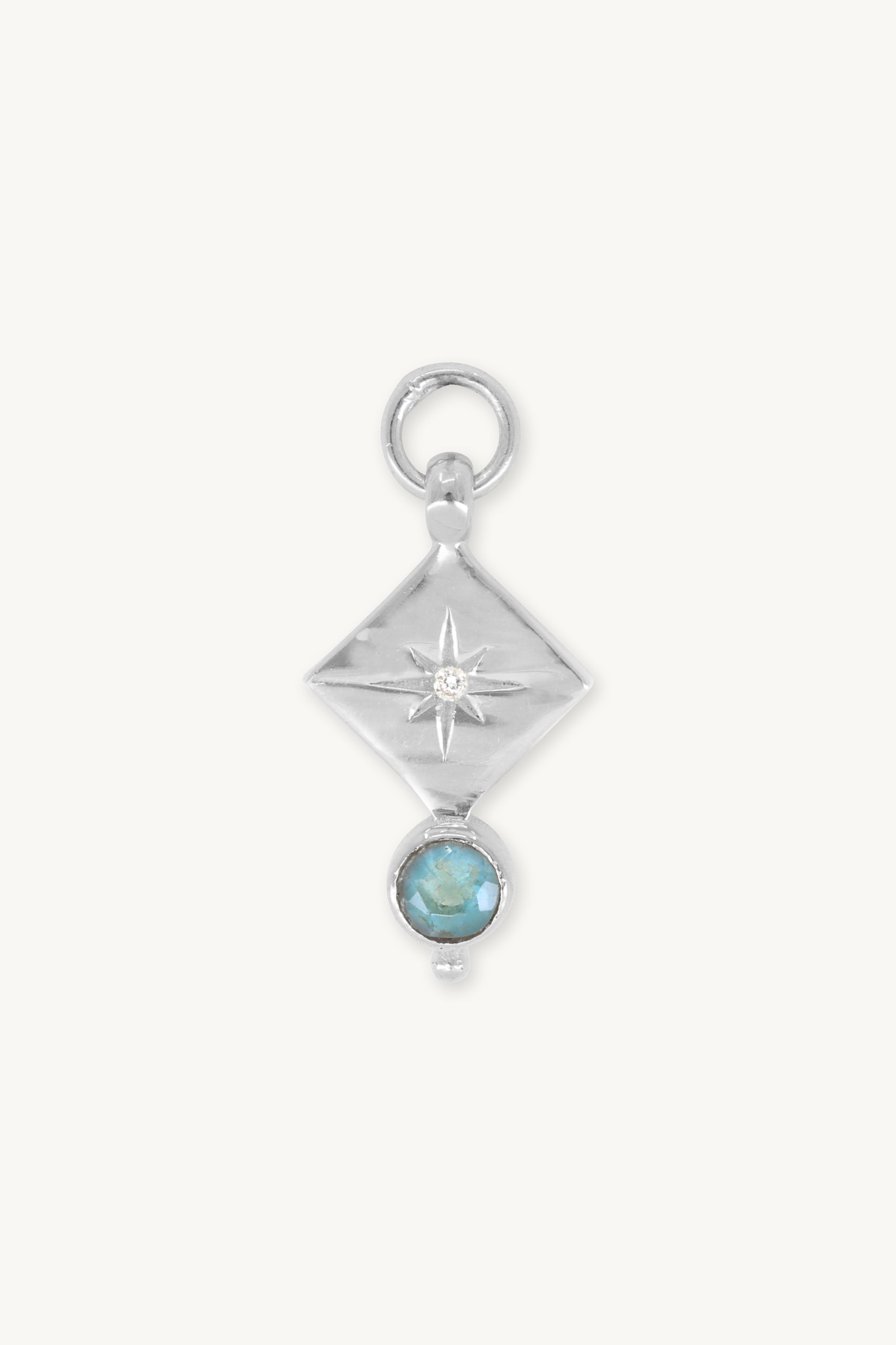 Ara Apatite Silver Charm Pendant Necklace - Elegant Blue Gemstone Jewelry for Women - Perfect for Gifts, Parties & Everyday Wear