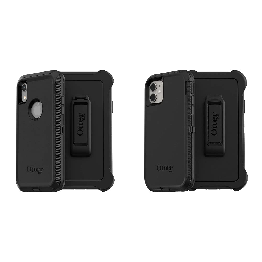 OTTERBOX Defender Series SCREENLESS Edition Case for iPhone Xr & iPhone 11 - Shockproof Protective Cover - Retail Packaging - Black - Perfect for Outdoor Activities & Daily Protection