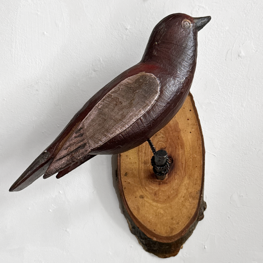 Exquisite Black Forest Hand-Carved Large Wooden Bird (#528) - Perfect for Home Decor, Rustic Cabin Accents, and Unique Gift Ideas