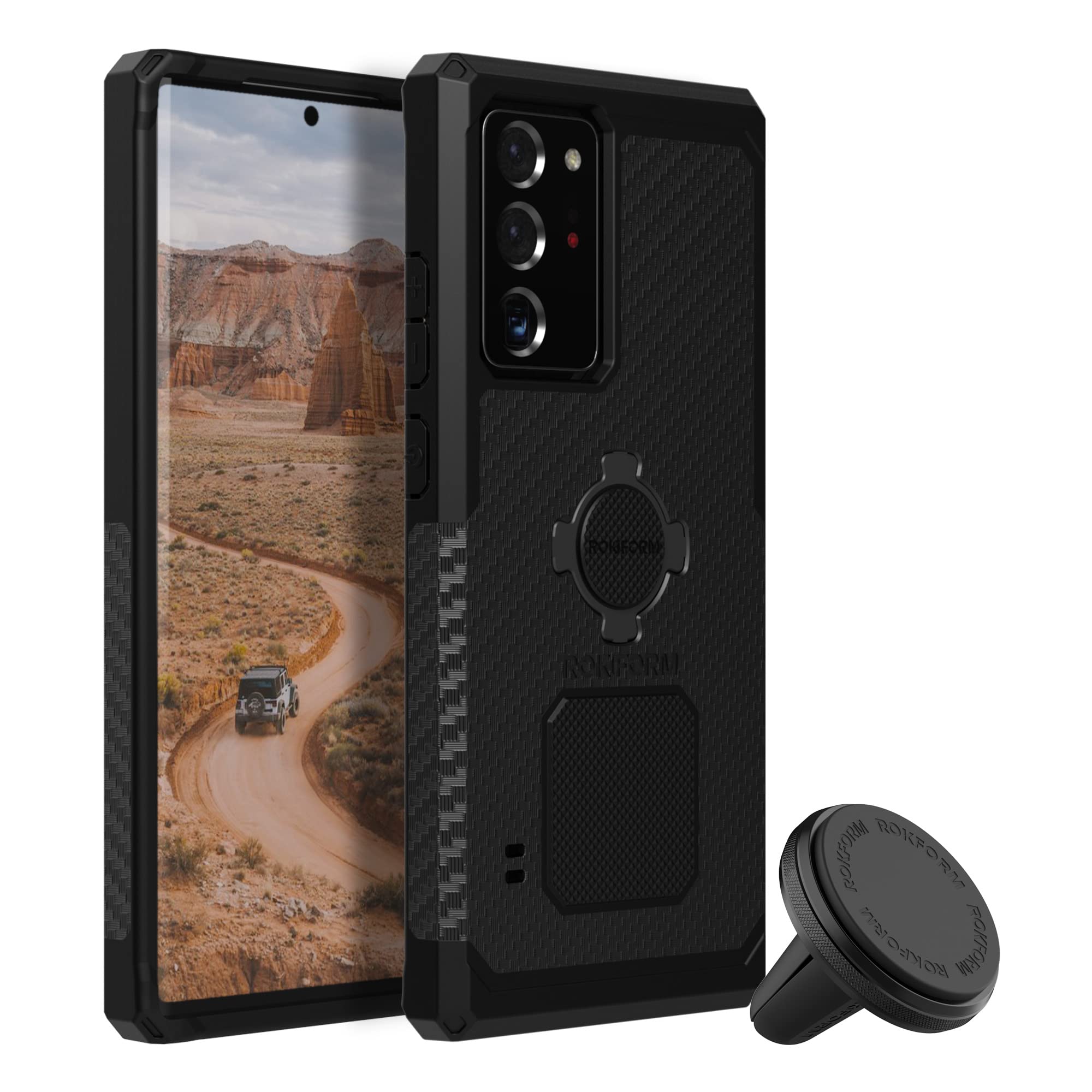 Rokform Rugged Case for Samsung Galaxy Note 20 Ultra with Super Grip Car Vent Mount - Heavy Duty Protection for Truck, Van & Vehicle Use - Perfect for Commuting, Road Trips & Outdoor Adventures