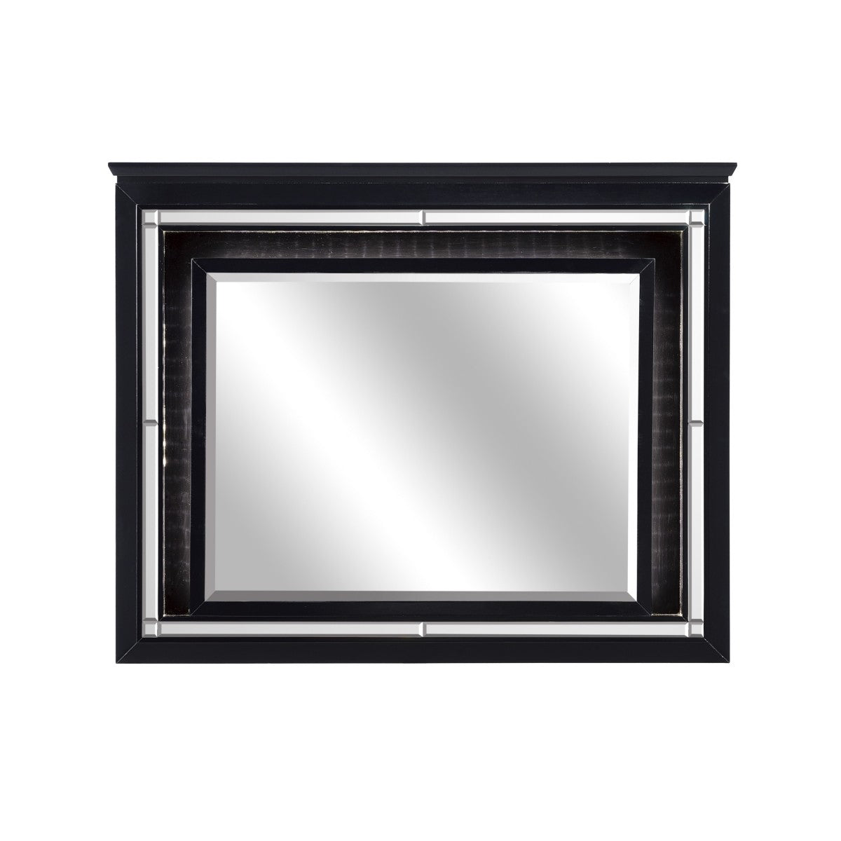 Allura Black Mirror - Full-Length Wall Mirror with Modern Minimalist Design for Home Decor, Bedroom, Living Room & Entryway