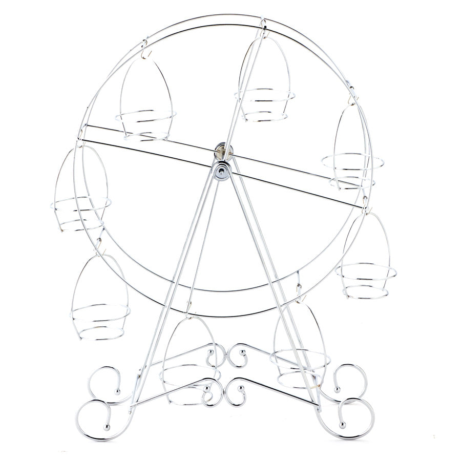Silver Ferris Wheel Cake Stand - Elegant Dessert Display for Weddings, Parties & Special Events | Decorative Serving Tray for Cakes, Cupcakes & Treats