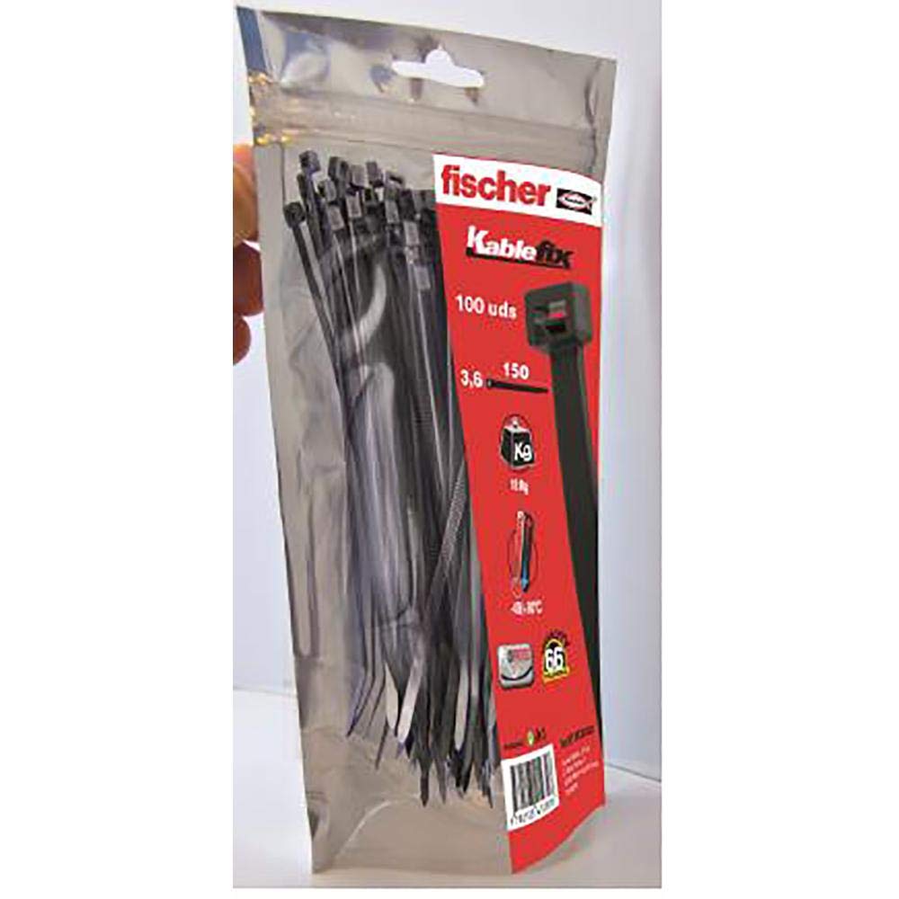 Fischer 019802 – BN Flange 3.6 x 200mm Natural Nylon Anchors (Pack of 100) - Heavy Duty Wall Mounting for Shelves, Cabinets & Fixtures