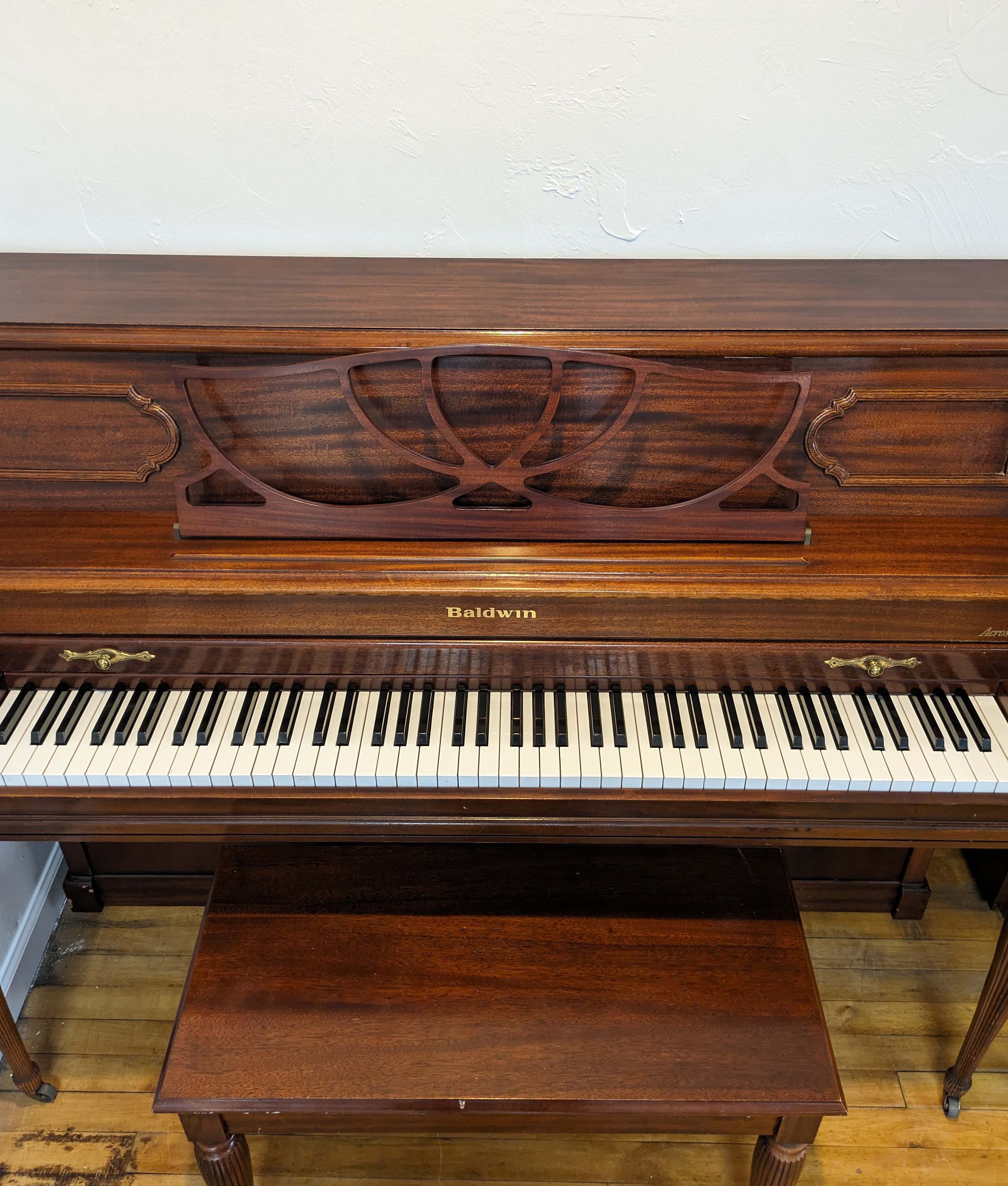 Baldwin 2080 Console Upright Piano - Polished Mahogany Finish | Vintage SN: 1532228 | Perfect for Home, Studio & Music Classrooms