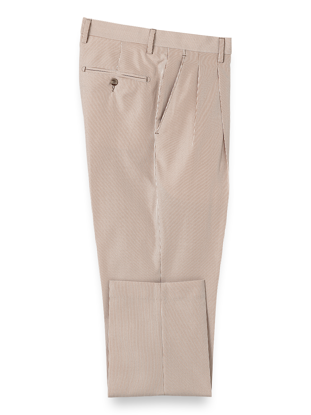Stylish Pinstripe Pleated Pants for Women - Tan Stripe Formal Trousers | Office Wear, Business Attire & Professional Outfits