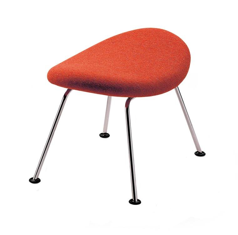 Pierre Paulin Orange Slice Footstool by Artifort - Mid-Century Modern Pouf Ottoman for Living Room, Lounge & Bedroom Decor