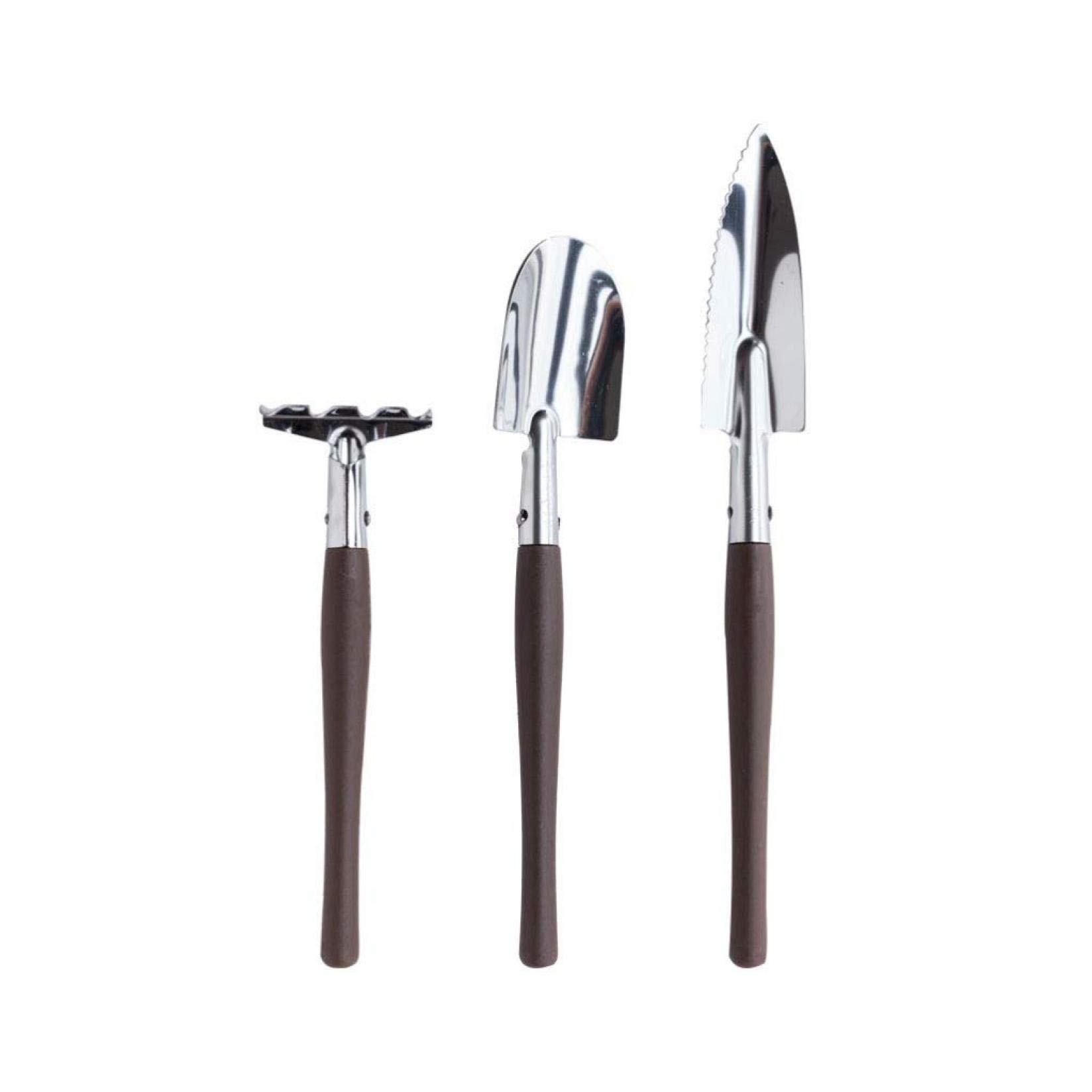 3-Piece Mini Succulent Garden Tool Set - Small Hand Tools for Fairy Garden, Indoor Plants & Miniature Gardening - Easy to Use for Planting, Repotting & Plant Care
