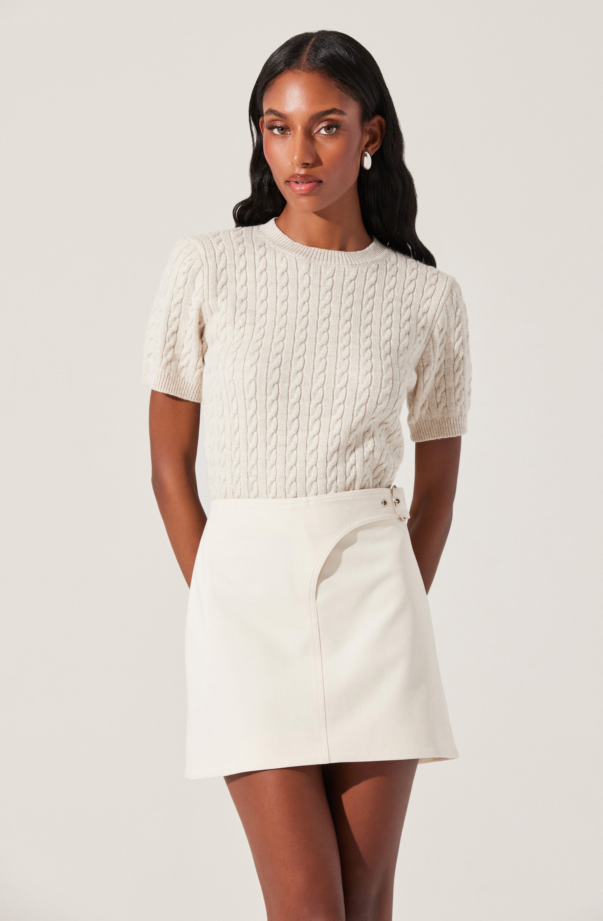 Iyla Women's Cable Knit Sweater - Cozy Winter Pullover for Casual Outfits & Holiday Gatherings