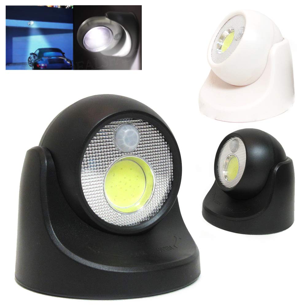 2 Pack Wireless COB LED Night Lights with Motion Sensor - Battery Operated for Closet, Kitchen, Hallway, Bathroom & Nursery - Energy Saving Nightlight for Safe Navigation at Night