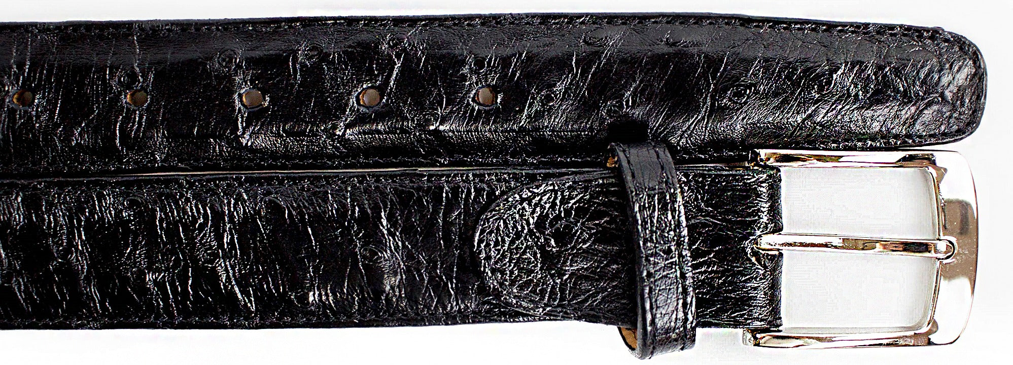 Belvedere Genuine Ostrich Quill Leather Belts for Men - 6 Color Options - Premium Dress & Casual Belts for Business, Office & Everyday Wear
