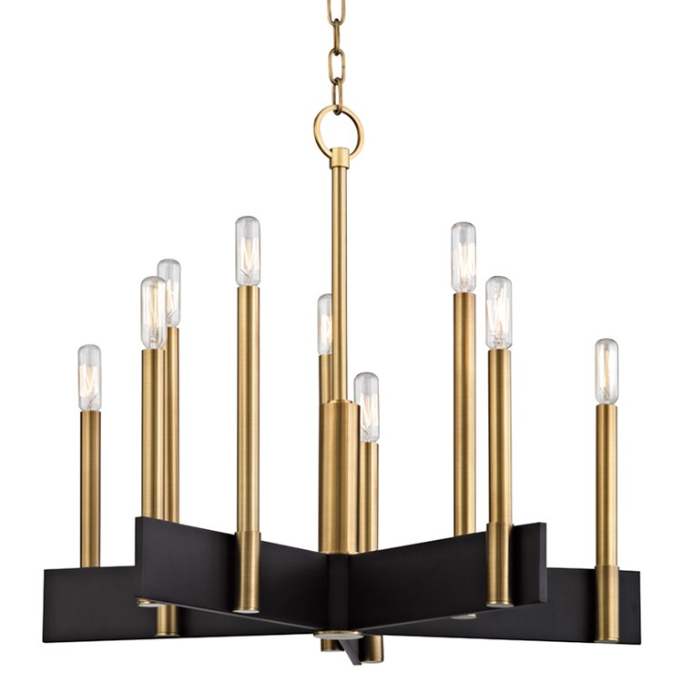 Abrams 10-Light Modern Chandelier - Elegant Crystal Ceiling Lighting Fixture for Dining Room, Living Room & Bedroom Decor