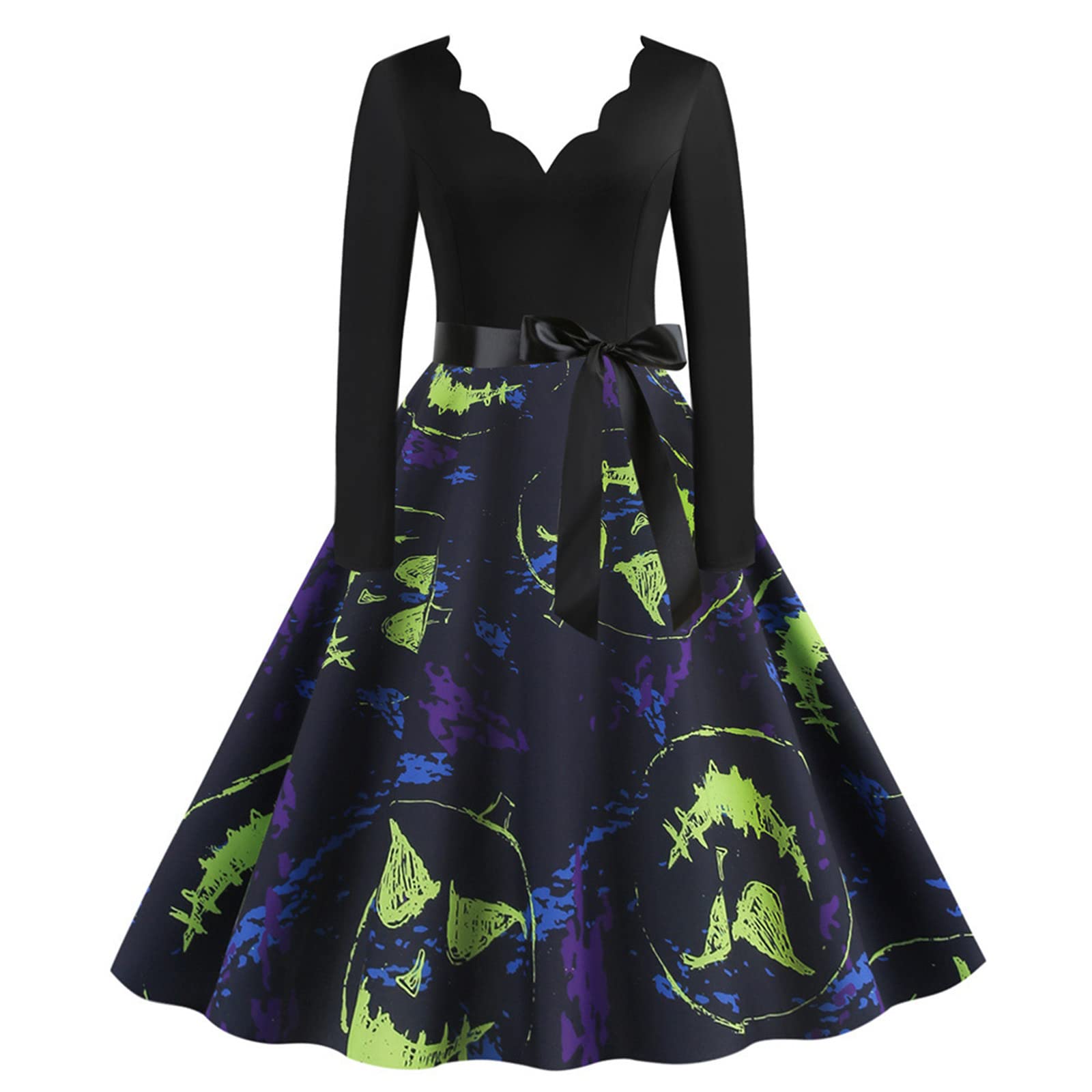 Women's Summer Dresses 2022 - Halloween Pocket Dress, Flowy Cutout Maxi Dress for Cocktail & Evening Wear | Perfect for Parties, Vacations & Special Occasions