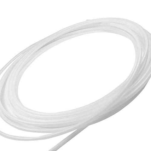 Food Grade Semi-Clear White HDPE Plastic Tubing - 9mm ID 12mm OD (100ft) - Safe for Beverage & Liquid Transfer, Home Brewing, Aquariums, and Industrial Applications