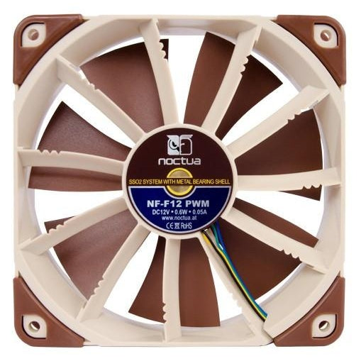Noctua NF-F12 PWM 120mm Premium Cooling Fan - High Performance, Quiet PC Case & CPU Cooler for Gaming, Workstations & Home Theater PCs