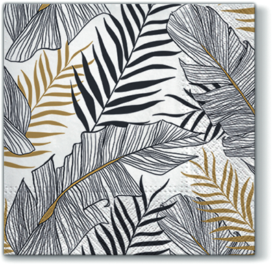 Exotic Leaves Floral Lunch Napkins - 20 Pack | Premium Paper Napkins for Parties, Weddings, and Everyday Dining | Eco-Friendly & Decorative Tableware