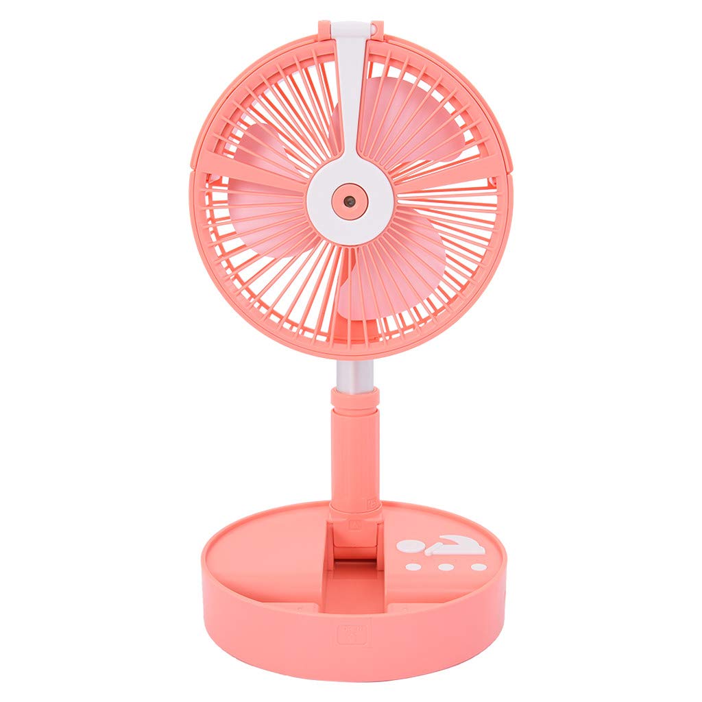 Portable Foldable Table Fan with 4-Speed Adjustment - USB Rechargeable Mini Telescopic Fan for Home, Office, and Outdoor Use | Fast US Shipping