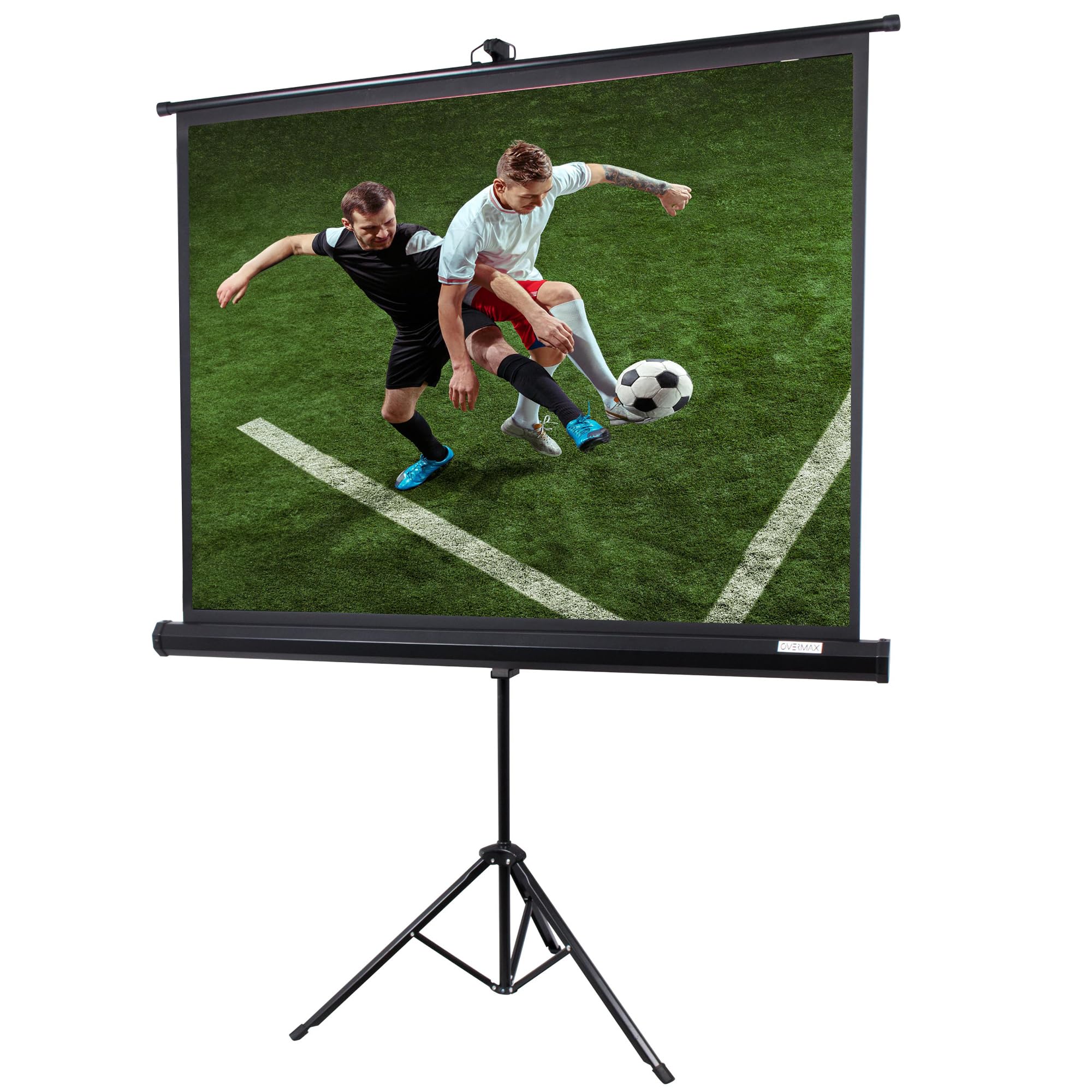 OVERMAX 4K Full HD 16:9 Widescreen Projector - Semi-Automatic Suspended Design with Adjustable Canvas (60