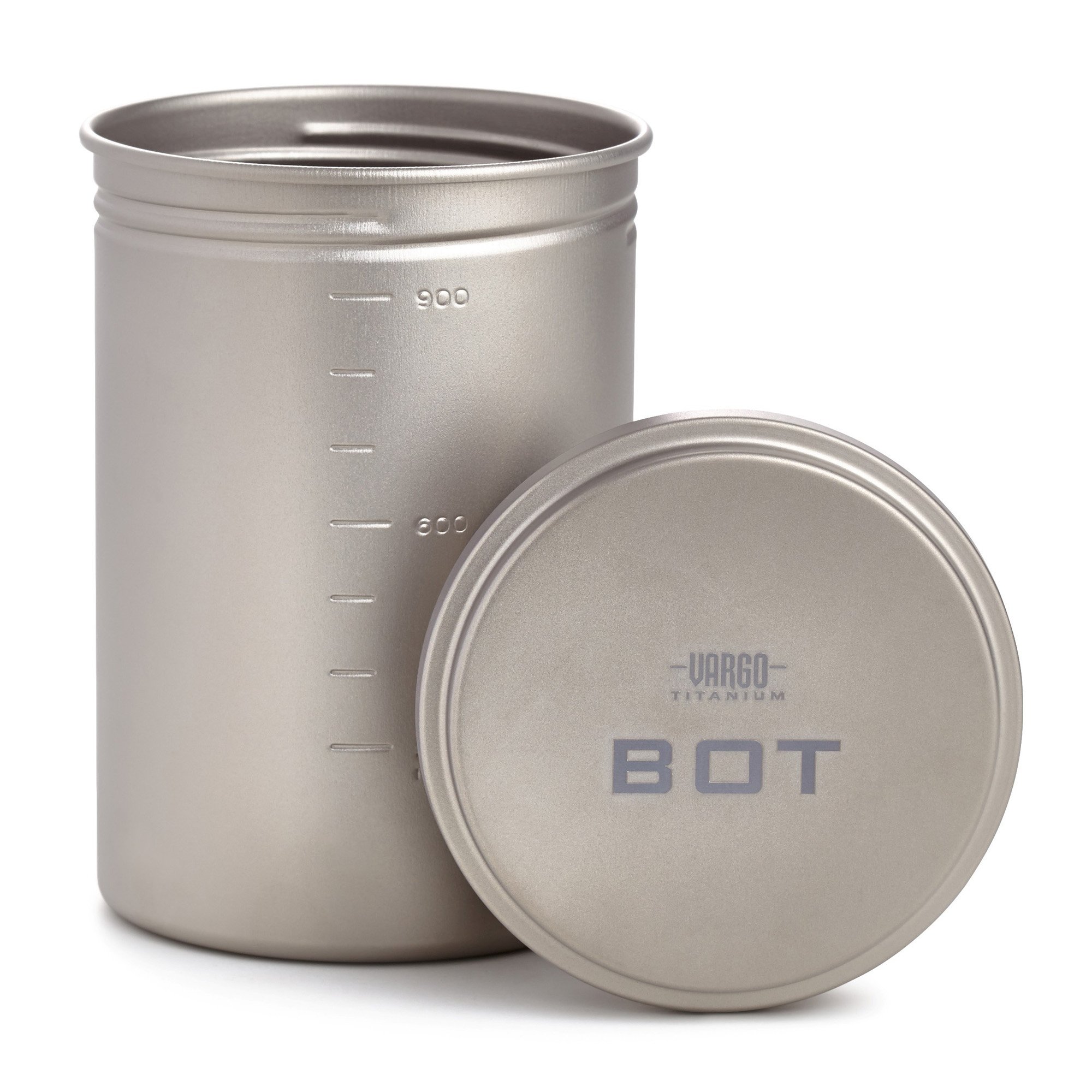 Vargo Titanium BOT Bottle Pot – 1 Liter (34 oz) Ultralight Water Bottle & Cooking Pot for Backpacking, Camping, Hiking | 147g (5.2oz) Titanium Cookware | Perfect for Boiling Water, Cooking Meals & Storing Liquids | Model T-427