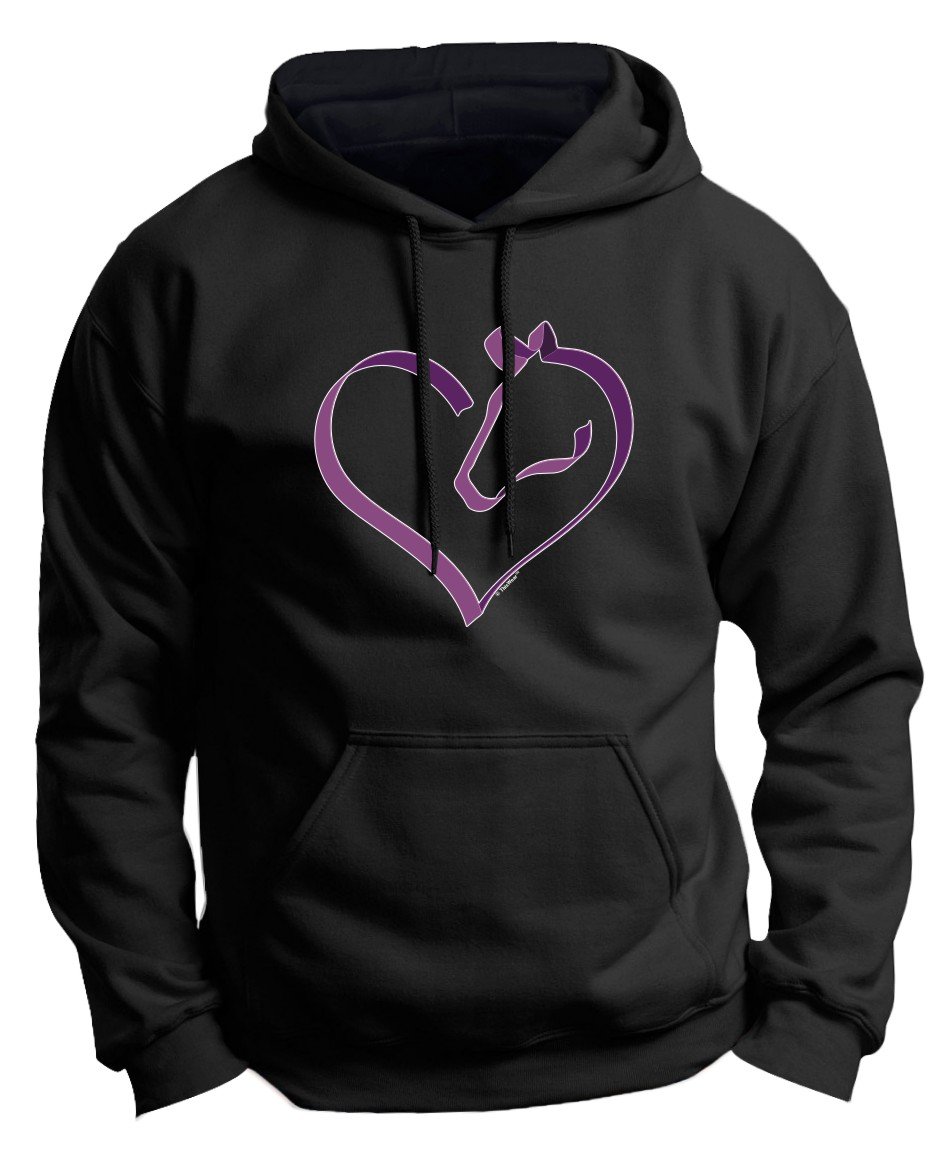 Premium Horse Lovers Hoodie - Equestrian Gifts for Women & Men - Cozy Horse Heart Design Sweatshirt - Perfect for Riding, Barn Life & Horse Show Events