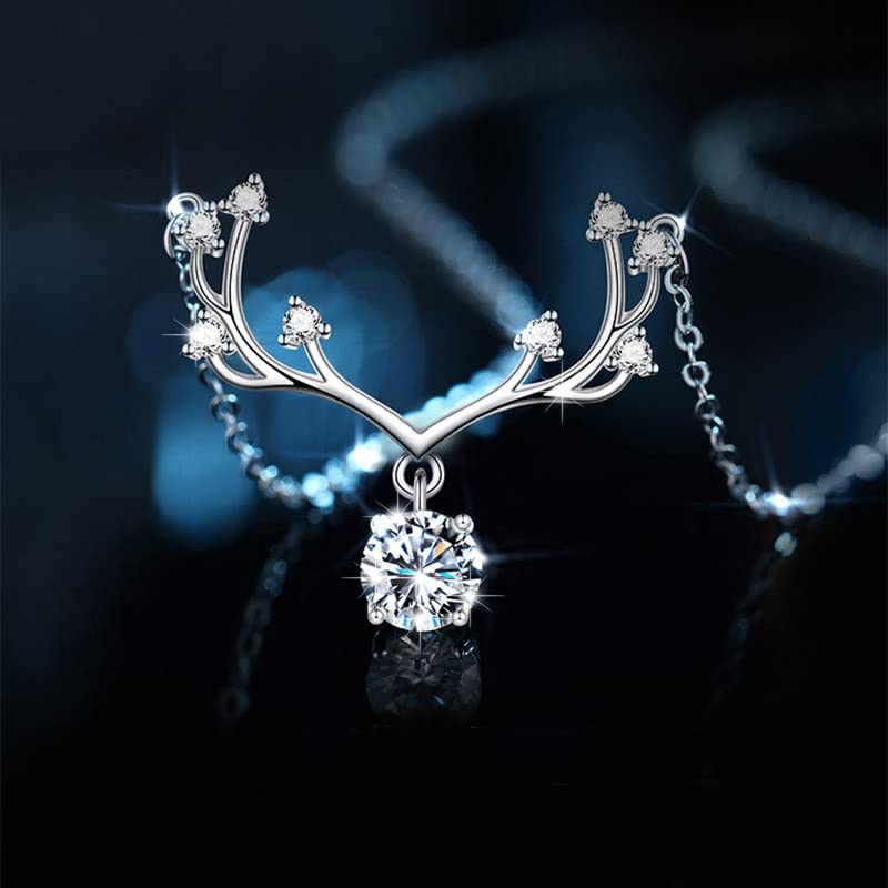 1 Carat D-Color Moissanite Pendant Necklace for Women - S925 Sterling Silver Light Luxury Niche Design, Perfect Gift for Girlfriend, Anniversary & Valentine's Day (Silver Gem) | Elegant Jewelry for Date Nights, Weddings & Special Occasions
