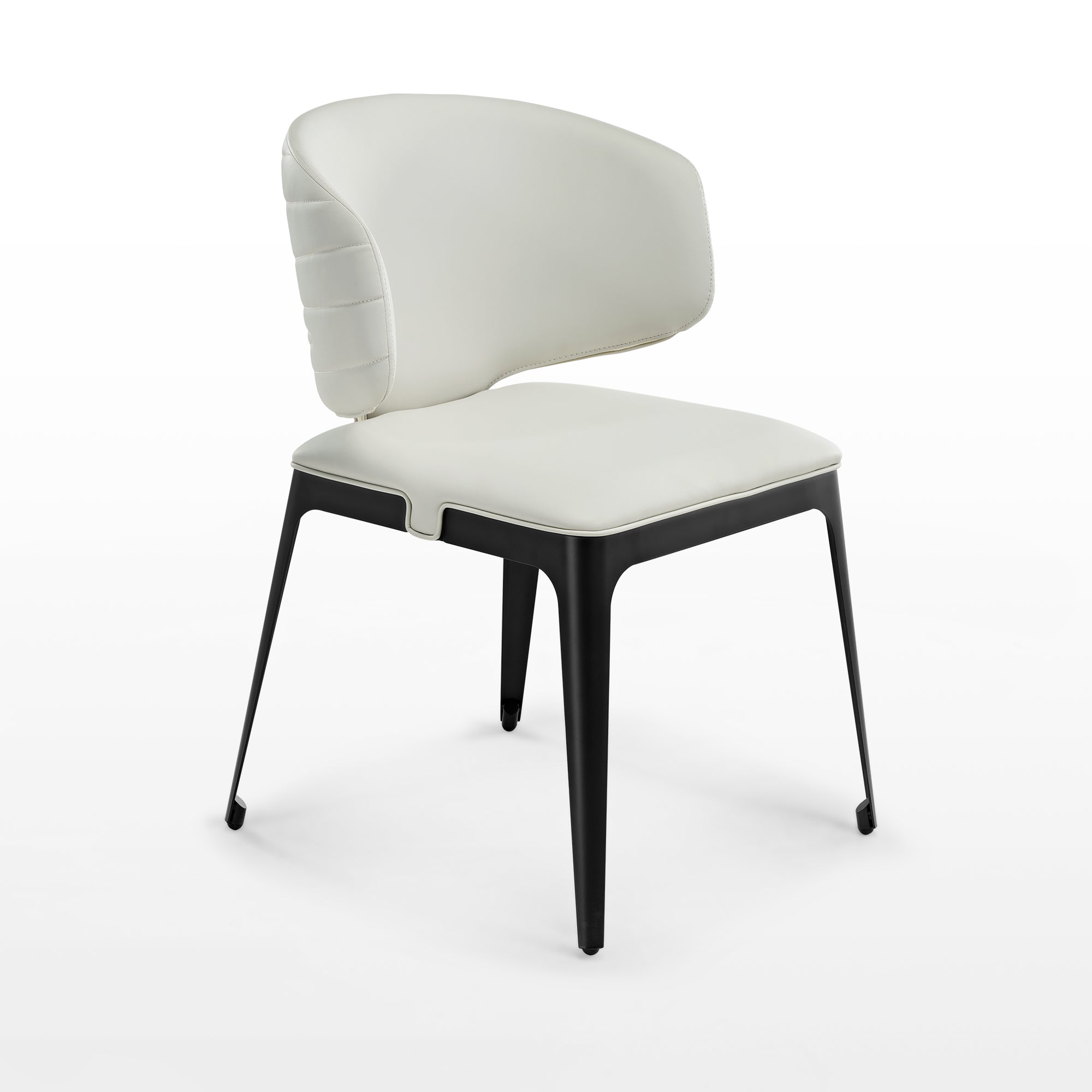 Chateau Dining Side Chairs Set of 2 - Elegant Off White Upholstered Chairs for Kitchen, Dining Room & Home Decor