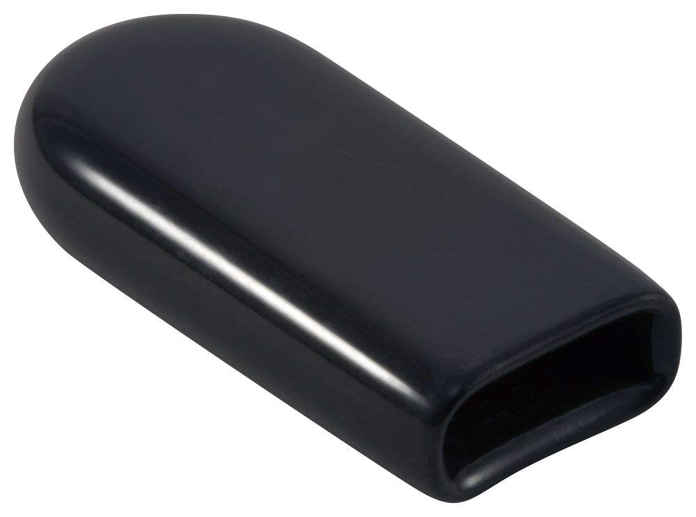 Caplugs 99190568 Black Vinyl Plastic Rectangular Round End Finishing Caps & Grips - 1.00