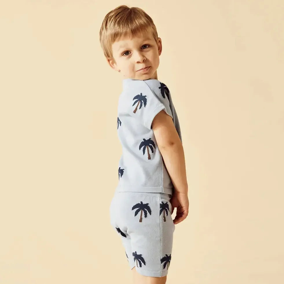 Wilson + Frenchy Organic Cotton Knitted Baby Set - Little Palm Collection | Soft & Breathable Outfit for Newborns, Infants & Toddlers | Perfect for Playtime, Photo Shoots & Special Occasions