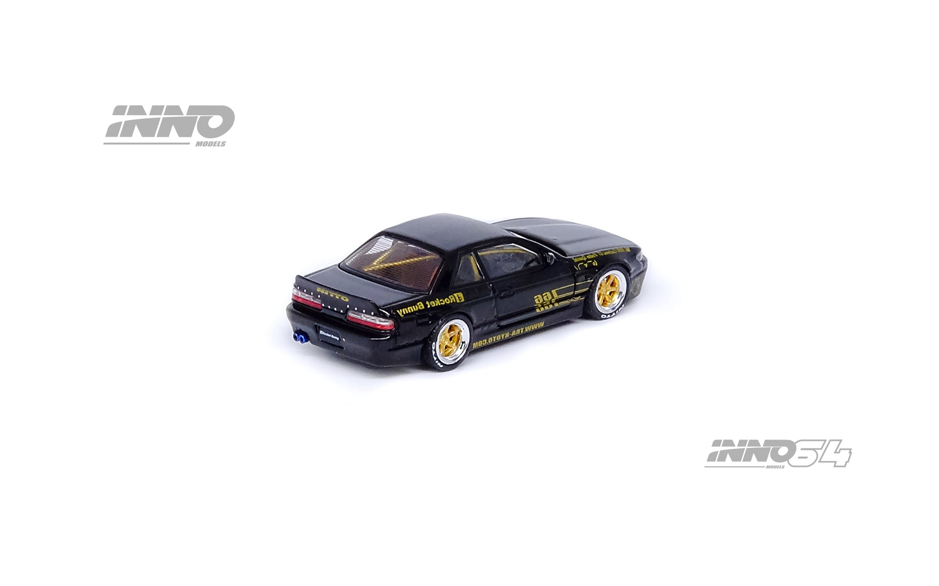 INNO64 1:64 Scale Nissan S13 Silvia Pandem Rocket Bunny Edition Diecast Model Car - Black - Collectible Miniature Vehicle for Display, Racing Games & Car Enthusiasts