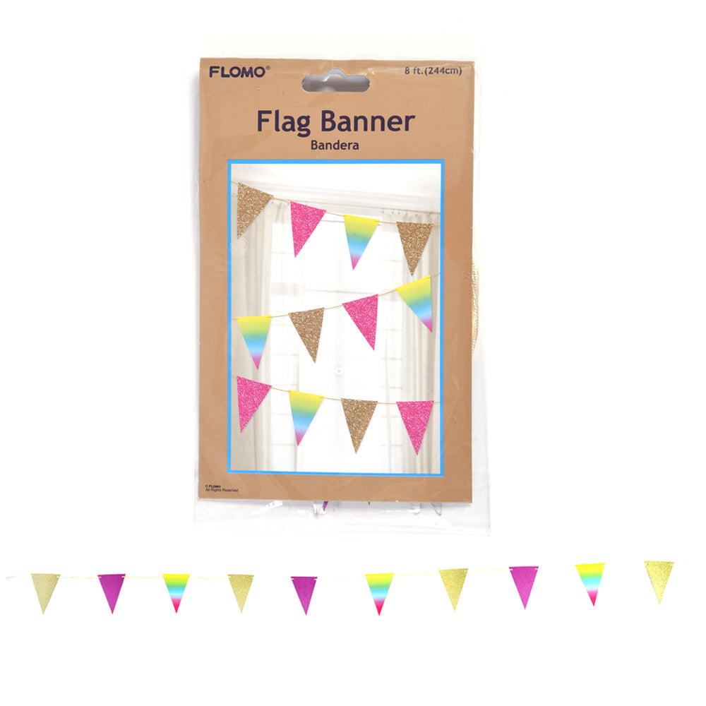 8Ft Glitter Paper Banner Decor - Premium Party Decoration for Birthdays, Weddings & Events - Perfect for Photo Backdrops, Wall Hangings & Festive Celebrations