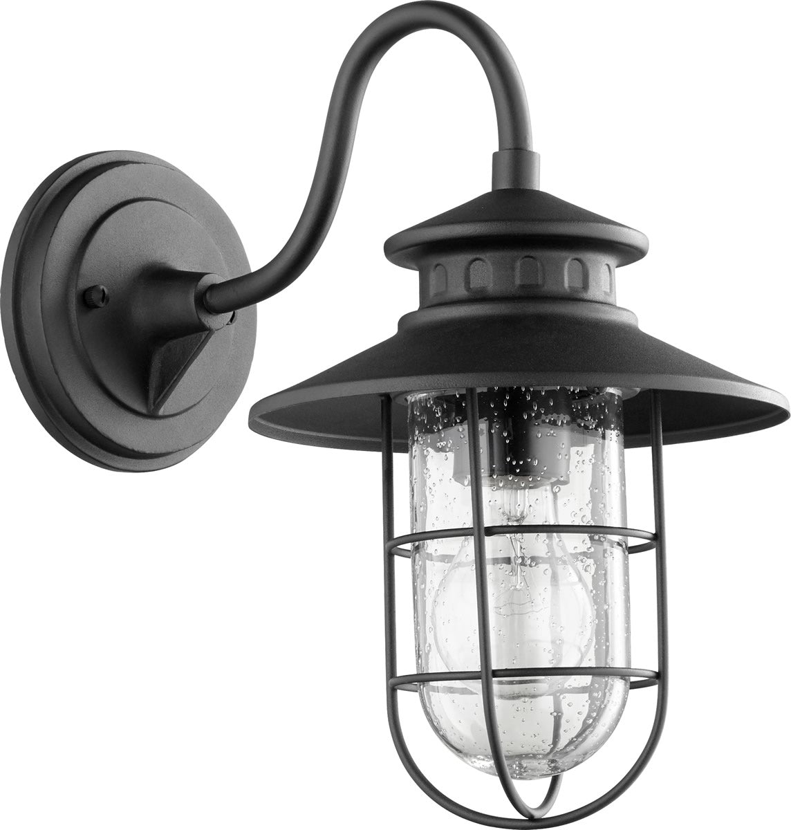 13H Moriarty Black Outdoor Wall Lantern - Weatherproof Exterior Light Fixture for Porch, Patio & Garden Decor