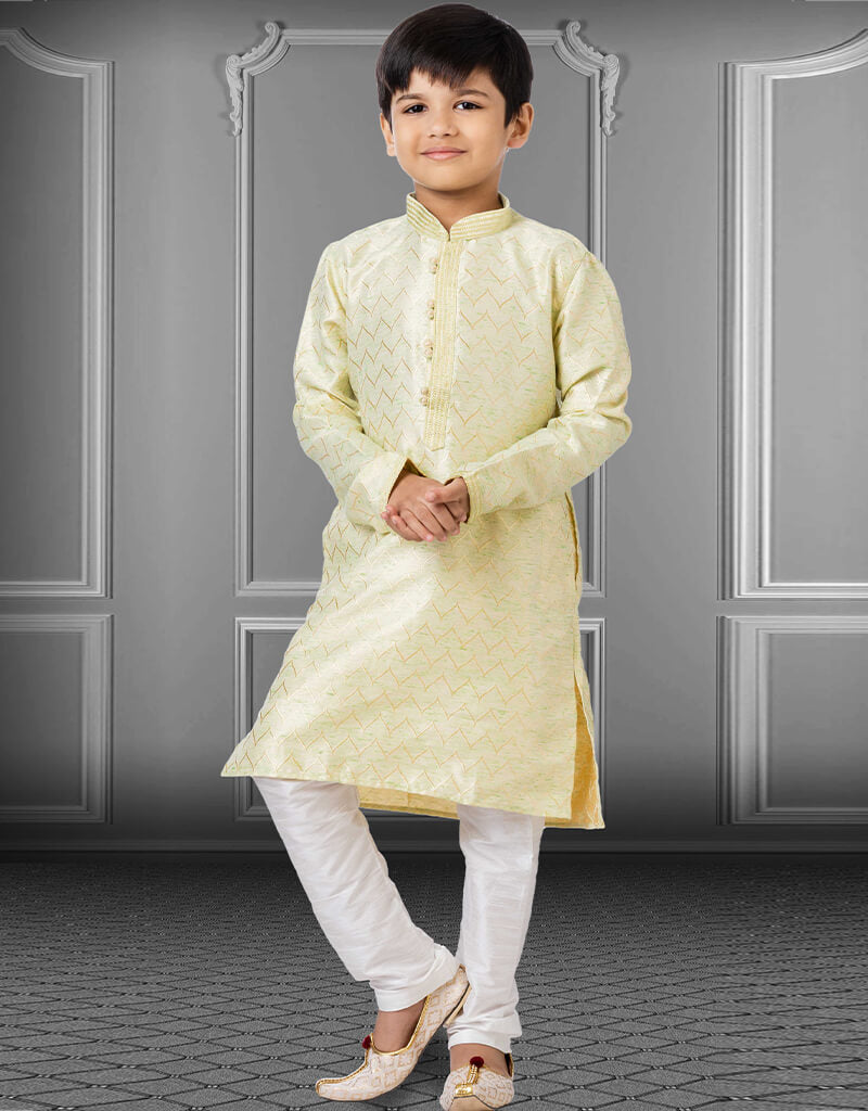 Premium Cream Kurta Pajama Set - 100% Linen Silk Blend for Men - Comfortable Ethnic Wear for Festivals, Weddings & Special Occasions
