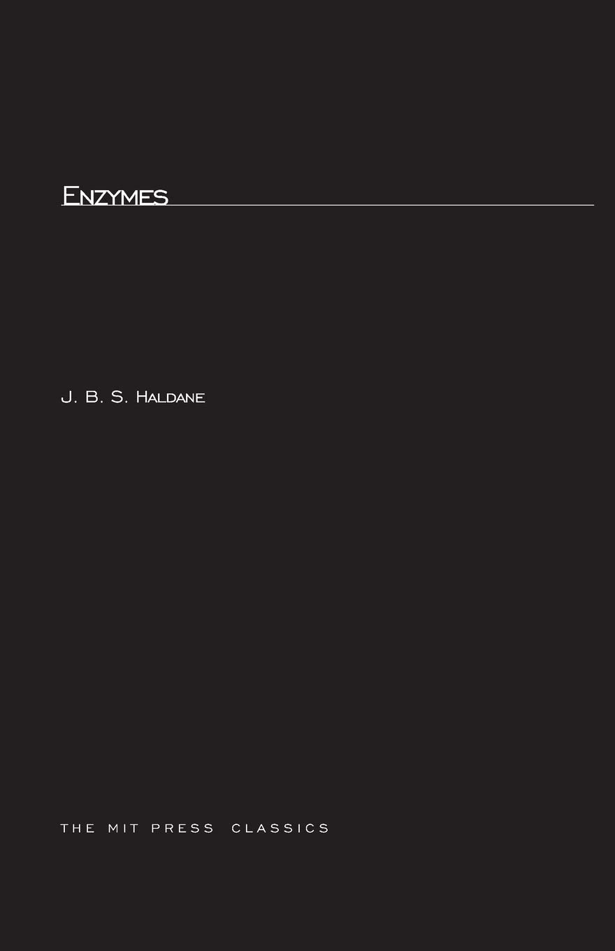 Enzymes (MIT Press Classics) - Essential Biochemistry Book for Students & Researchers | Perfect for Lab Studies & Academic Research
