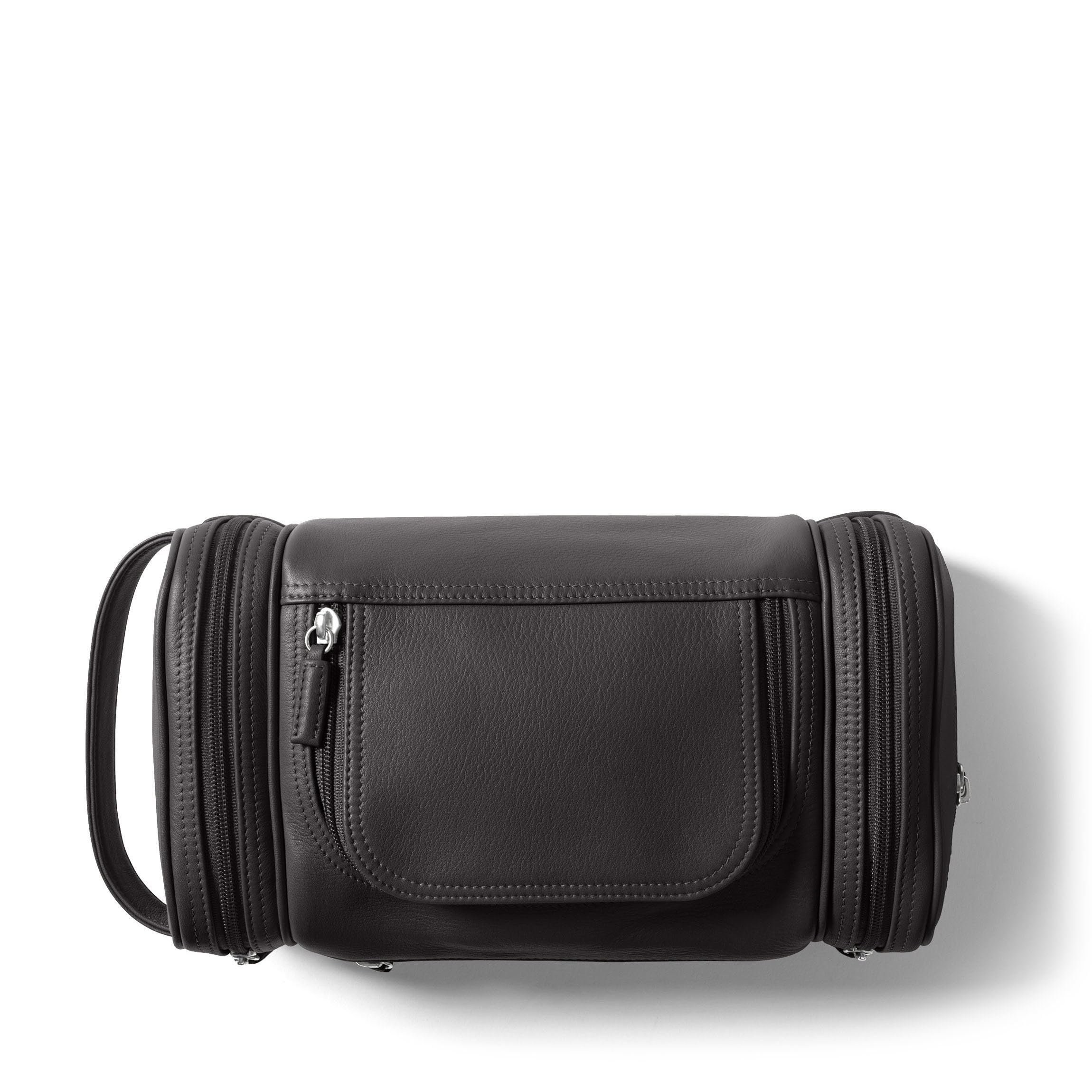 Premium Leather Multi-Pocket Toiletry Bag for Men & Women - Travel Organizer for Cosmetics, Grooming Essentials & Toiletries - Perfect for Vacation, Business Trips & Gym