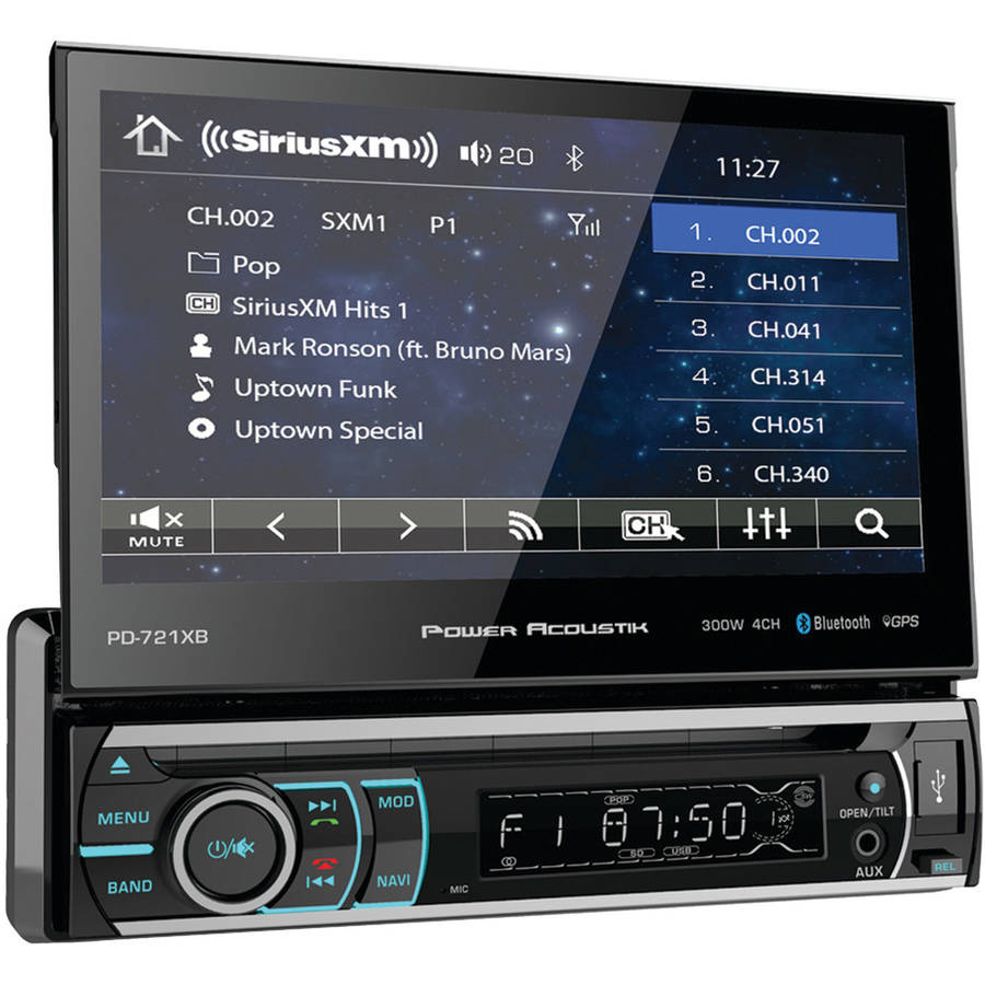 Power Acoustik PD-721XB 7-Inch Car Touchscreen Stereo with Bluetooth, USB, MP3 Playback - Perfect for Car Audio Upgrades and Hands-Free Driving