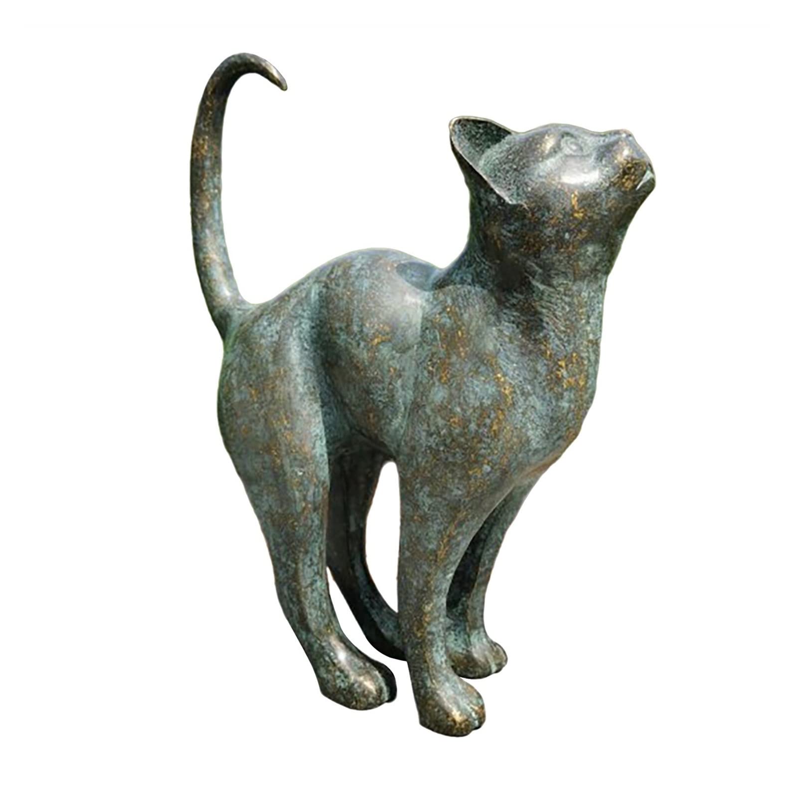 Outdoor Garden Cat Statue - Buddha Sphinx Sculpture for Meditation & Patio Decor | Zen Garden Art, Backyard Yard Statue for Relaxation & Spiritual Decor