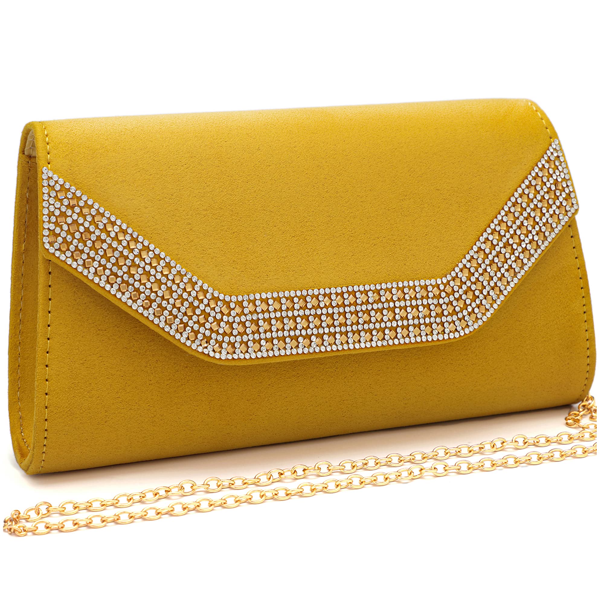 Luxury Women's Faux Suede Clutch Purse - Elegant Envelope Evening Bag for Wedding, Prom, Cocktail Parties & Special Occasions | Perfect Gift for Her