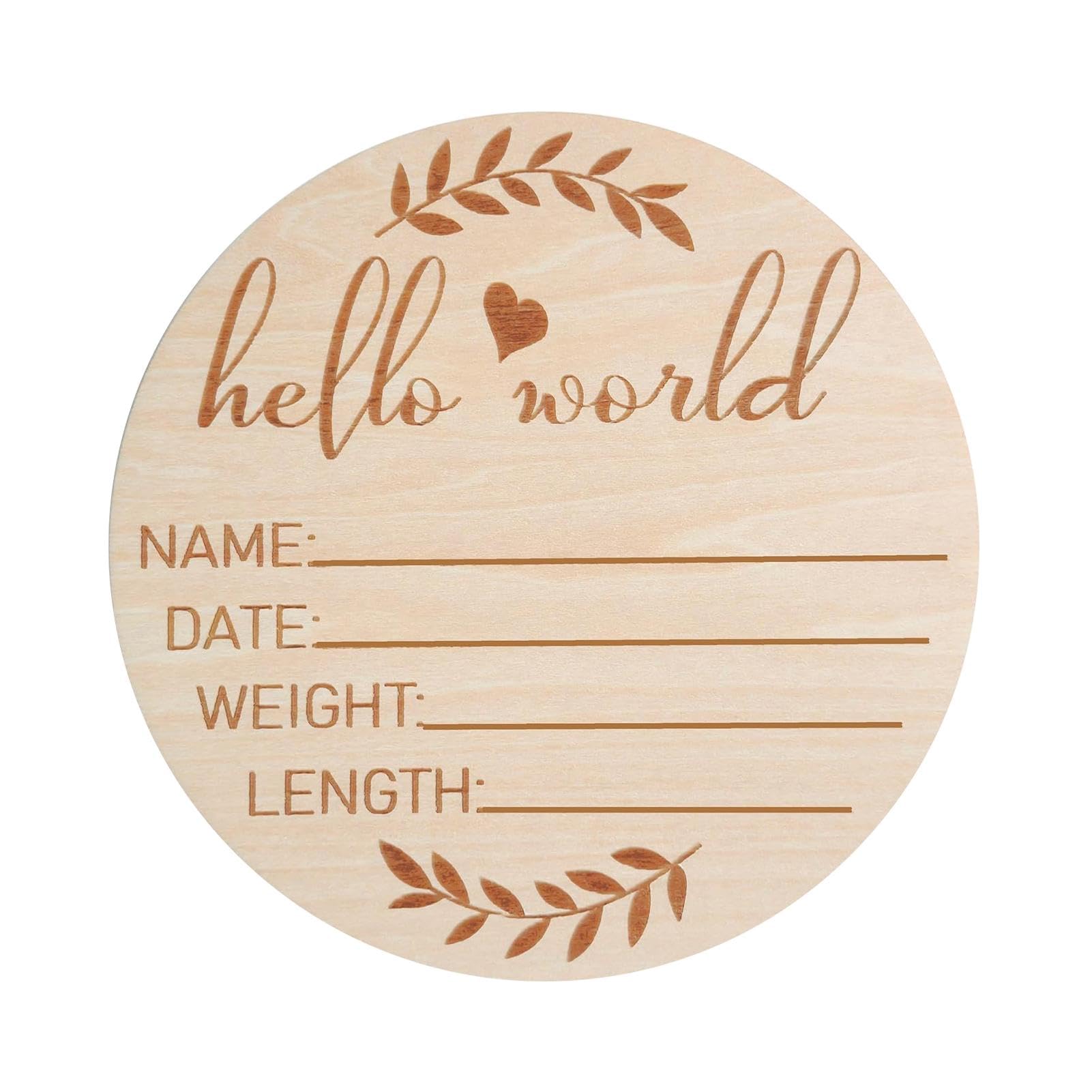 Shakven Wooden Baby Birth Announcement Sign - Unique Hospital Birth Sign & Cherished Baby Shower Keepsake | Perfect for Newborn Photo Props, Nursery Decor & Gender Reveal Gifts