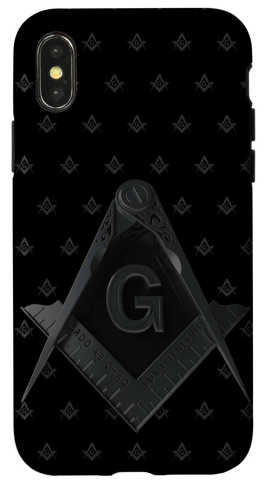 iPhone X/XS Masonic Square & Compass Phone Case - Durable Protective Cover for Freemasons - Perfect for Daily Use, Work & Secret Society Meetings