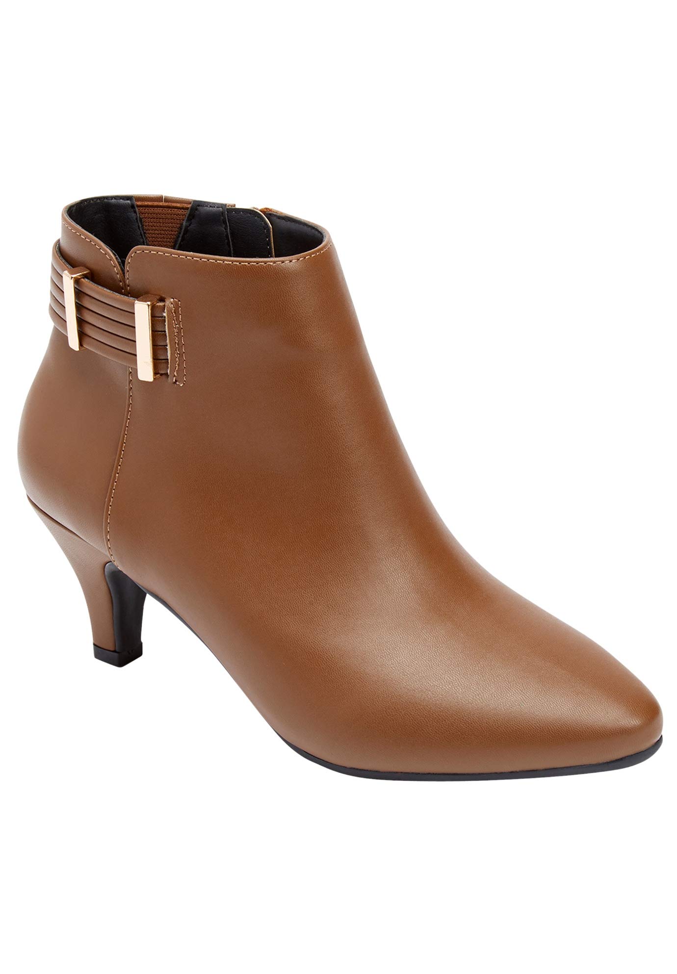 Comfortview Women's Wide Width The Decima Bootie - Stylish & Comfortable Ankle Boots for Work, Casual & Outdoor Wear